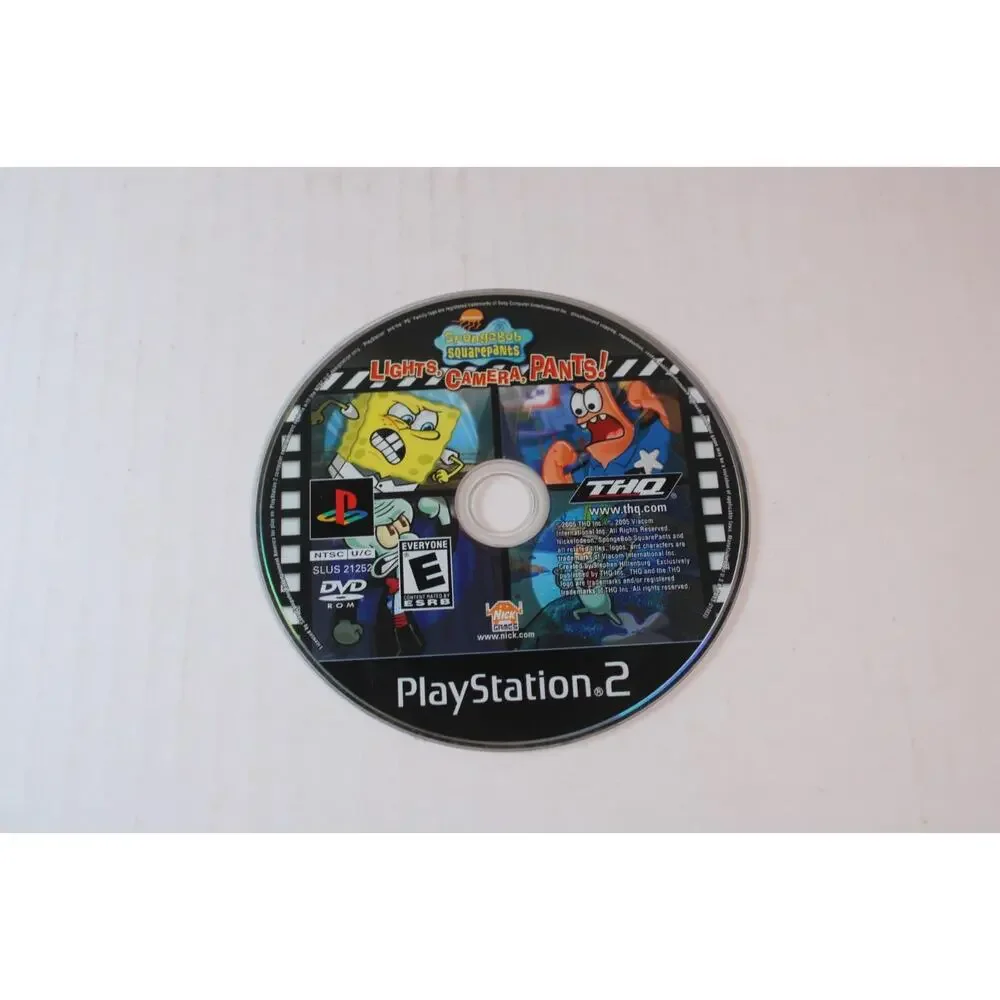 SpongeBob SquarePants: Lights, Camera, Pants (Sony Playstation 2, PS2) Disc Only